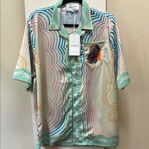Casablanca silk Maseo Men's Shirt medium nwt